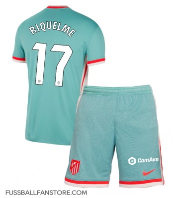 Atletico Madrid Rodrigo Riquelme #17 Replik Auswärtstrikot Kinder 2024-25 Kurzarm (+ Kurze Hosen)